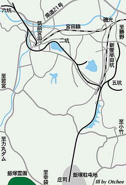 貝島炭鉱専用鉄道地図