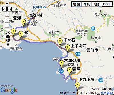 温泉鉄道・小濱鉄道地図